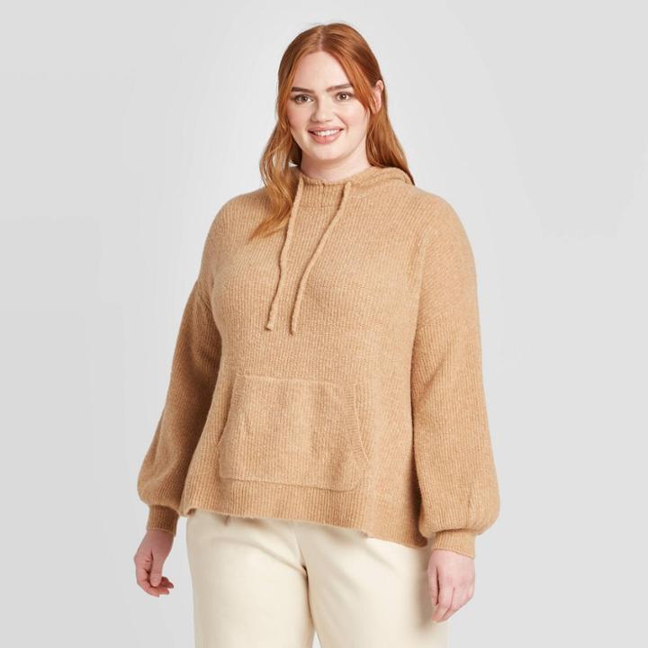 Women's Plus Size Crewneck Pullover Sweater - Who What Wear Brown 2x, Women's,