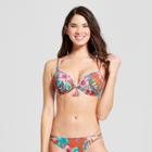 Women's Shell Push-up Embroidered Strappy Back Bikini Top - Shade & Shore Copper Tropical