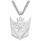 Target Men's Hasbro Transformers Decepticon Stainless Steel Cut Out Pendant With Chain