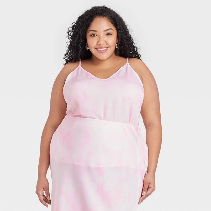 Women's Plus Size Dip Dye Woven Cami - A New Day