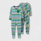 Toddler Boys' 2pk Footed Alligator Pajama Jumpsuit - Just One You Made By Carter's Green