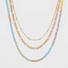 Mixed Bead Layered Chain Necklace - Universal Thread