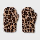 Women's Faux Fur Mittens - Wild Fable Brown