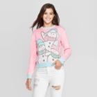 Well Worn Women's Chillin With My Snowmies Graphic Sweatshirt (juniors') - Pink