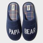 Men's Dluxe By Dearfoams Papa Bear Slide Slippers - Navy