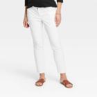 The Nines By Hatch Maternity Classic 5 Pocket Cotton Twill Skinny Pants White