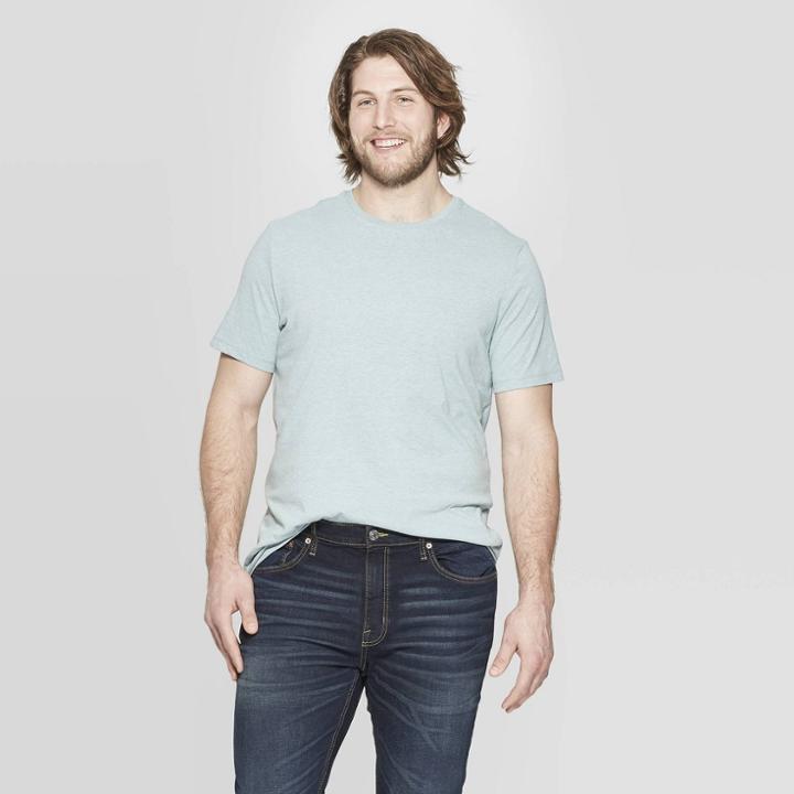 Men's Tall Regular Fit Short Sleeve Lyndale Crew T-shirt - Goodfellow & Co West Coast Green