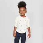 Toddler Girls' Polka Dot Long Sleeve Shirt - Cat & Jack Calla