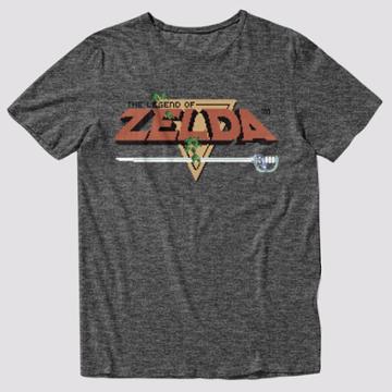 Men's The Legend Of Zelda Vintage Logo Short Sleeve Graphic T-shirt - Charcoal Heather