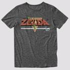 Men's The Legend Of Zelda Vintage Logo Short Sleeve Graphic T-shirt - Charcoal Heather