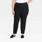 Women's Plus Size High-rise Skinny Ankle Pants - A New Day Black