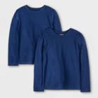 Boys' 2pk Long Sleeve T-shirt - Cat & Jack Navy