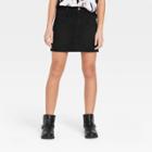 Girls' Low-rise Denim Mini Skirt - Art Class Black Wash