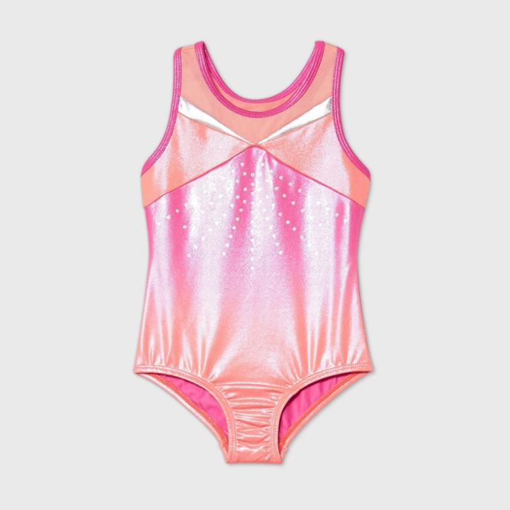 Toddler Girls' Ombre Gymnastics Leotard - More Than Magic Orange/pink