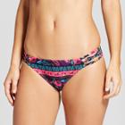 Women's Cheeky Hipster Bikini Bottom - Xhilaration Navy Floral Paisley