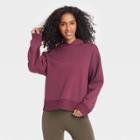 Women's All Day Fleece Hooded Sweatshirt - A New Day Burgundy