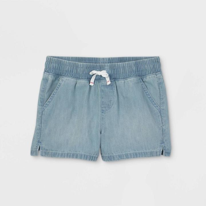 Girls' Pull-on Jean Shorts - Cat & Jack Light Wash