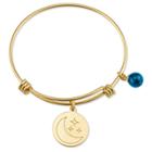 Distributed By Target Women's Stainless Steel Love Moon And Back Expandable Bracelet - Gold