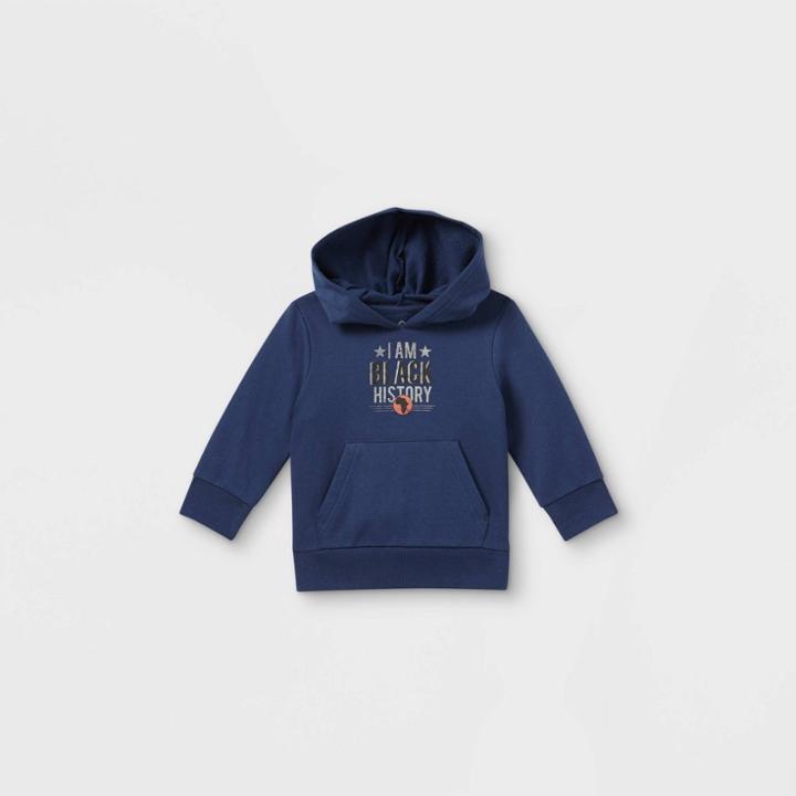 Well Worn Black History Month Infant 'i Am Black History' Hooded Sweatshirt - Blue