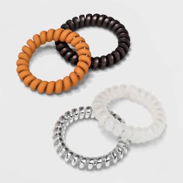 Mixed Matte And Metallic Pony Phone Cords Pony Holders - Wild Fable , Yellow