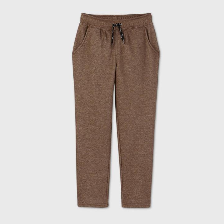 Boys' Cozy Valboa Straight Fit Jogger Pants - Cat & Jack Brown