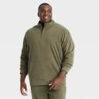 Men's Big & Tall Microfleece Pullover Sweatshirt - All In Motion Olive Green
