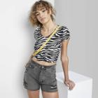 Women's Super-high Rise Curvy Cut-off Jean Shorts - Wild Fable Gray Wash