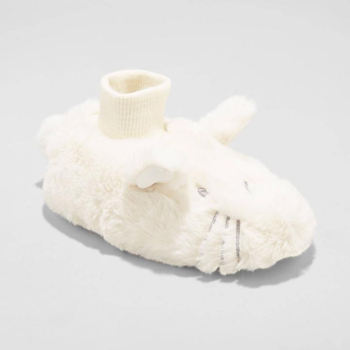 Toddler Coco Easter Bunny Cuff Bootie Slippers - Cat & Jack Ivory