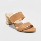 Women's Patricia Espadrille Block Heeled Pumps - A New Day Tan