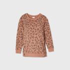 Maternity Leopard Print Snap Side Sweatshirt - Isabel Maternity By Ingrid & Isabel Beige