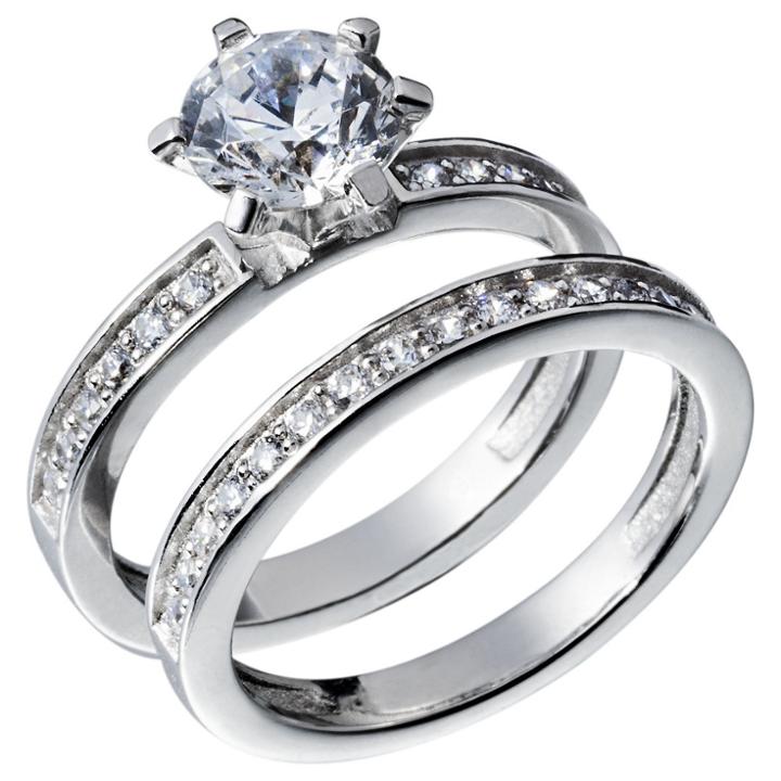 Distributed By Target Cubic Zirconia Anniversary Ring - Silver, Women's