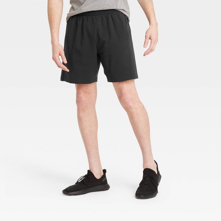 Men's Fleece Shorts - All In Motion Black
