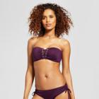 Women's Molded Cup Twist Bandeau Bikini Top - Mossimo Deep Plum Purple