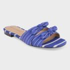Women's Florence Striped Bow Slide Sandals - Who What Wear Blue
