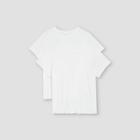Women's Plus Size Short Sleeve Slim Fit 2pk Bundle T-shirt - A New Day White/white