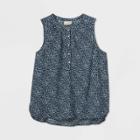 Women's Plus Size Floral Sleeveless Half-placket Top - Universal Thread 2x, Women's, Size: 2xl,