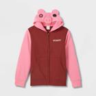 Boys' Piggy Cosplay Hooded Sweatshirt - Pink/burgundy