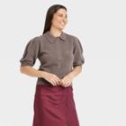 Women's Polo Sweater - A New Day Brown