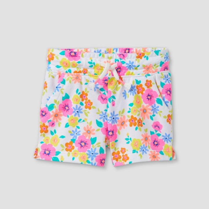 Toddler Girls' Knit Pull-on Shorts - Cat & Jack White