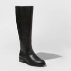 Women's Analise Faux Leather Riding Boots - A New Day Black