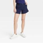 Women's High-rise Everyday Shorts - A New Day Navy Blue
