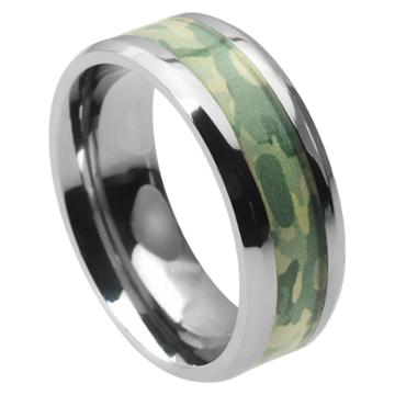 Men's Daxx Titanium Band With Camouflage Inlay (9)