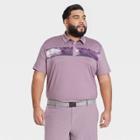Men's Big & Tall Chest Striped Polo Shirt - All In Motion Lilac Purple
