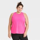Women's Plus Size Essential Racerback Tank Top - All In Motion Neon Pink