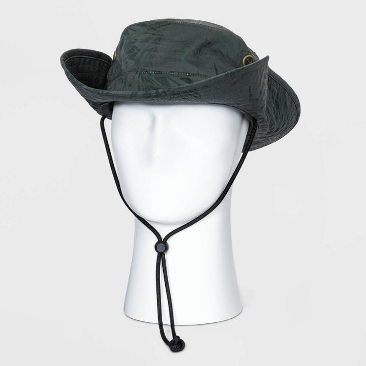 Men's Floral Bonnie Hat With Blue Cord - Goodfellow & Co Olive Green