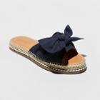 Women's Sigma Wide Width Bow Espadrille Sandals - Universal Thread Navy (blue) 8w,