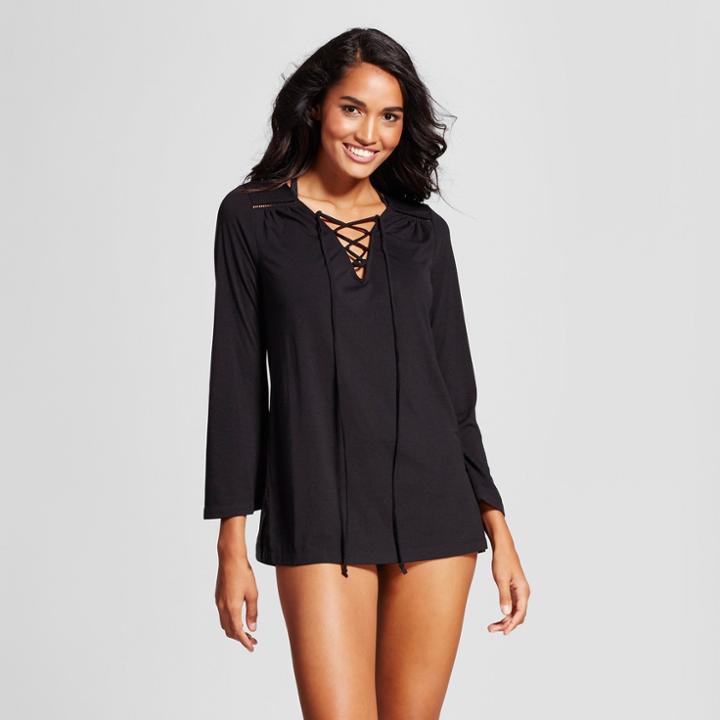 Cover 2 Cover Women's Lace-up Tunic - Black