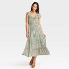 Women's Ruffle Sleeveless Tiered Dress - Universal Thread Floral