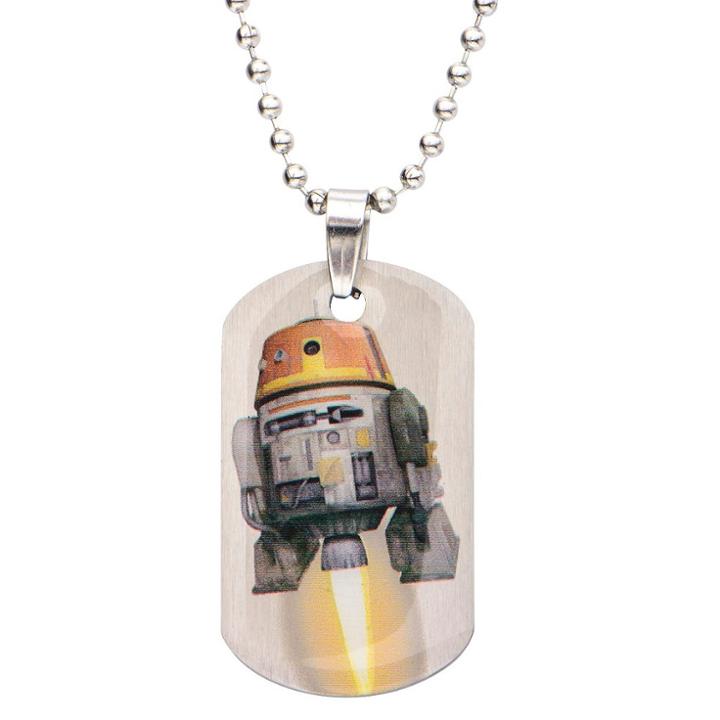 Men's Boys' Star Wars Chopper Stainless Steel Dog Tag