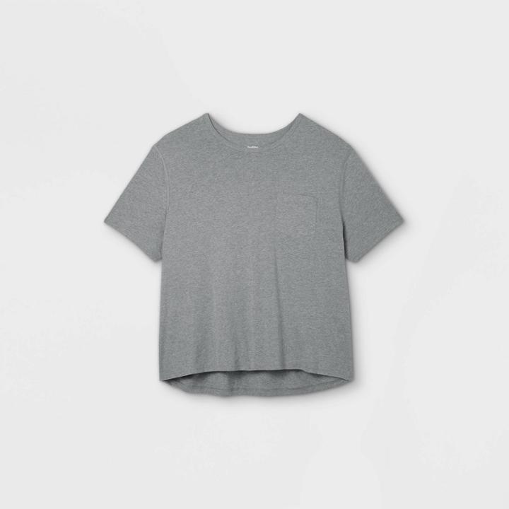 Men's Tall Adaptive Loose Fit Short Sleeve Crewneck T-shirt - Goodfellow & Co Gray